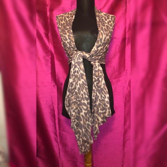 Cheetah/ leopard print Coach scarf - Picture 2 of 8